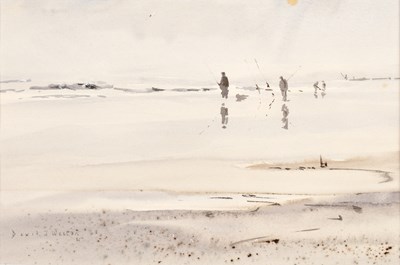Lot 152 - David Weston (b.1942) 'Beachwork', watercolour,...