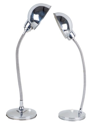 Lot 140 - Two mid-century Italian ministry-style desk lamps