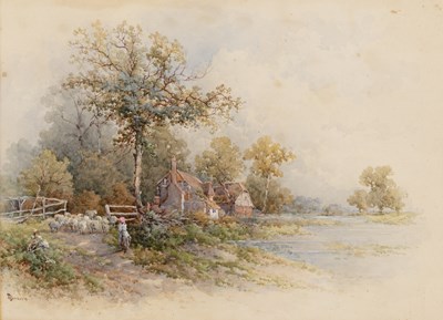 Lot 456 - Stephen J. Bowers (act. 1874-1892) Riverbank...