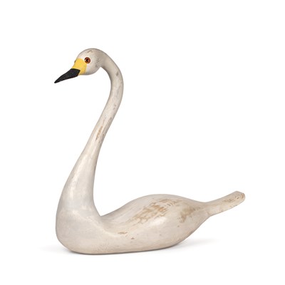 Lot 644 - Guy Taplin (b.1939) Large swan painted gesso...