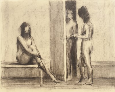 Lot 205 - Harry Holland (b.1941) 'Sauna', watercolour...