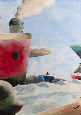 Lot 199 - Emrys Williams (b.1958) 'Afternoon by the sea',...