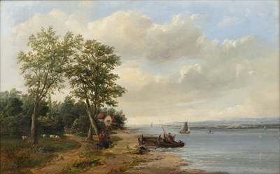 Lot 119 - Alfred Vickers (1786-1868) 'At Cowes, Isle of...