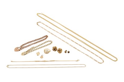 Lot 437 - A collection of jewellery, comprising a 9ct...