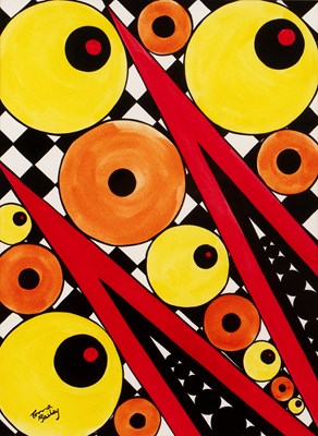 Lot 229 - Lorna Bailey (b.1978) 'Red, yellow, orange and...
