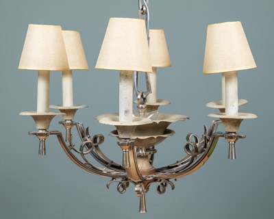 Lot 1246 - A mid-century six-branch electrolier