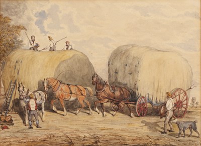 Lot 467 - I * D * Paul (19th century) Farming folk with...