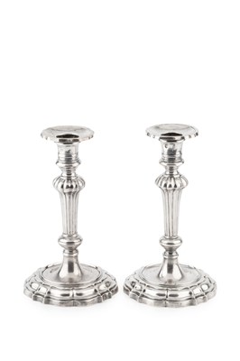 Lot A pair of Continental mid-18th century silver...