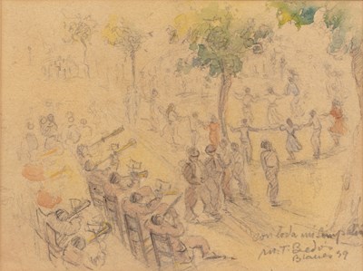 Lot 127 - * Blanes (20th Century) A music festival with...