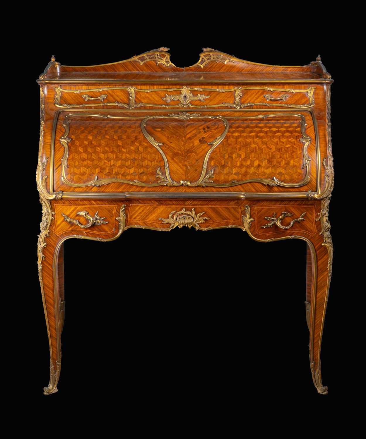 Lot 20 - A bureau à cylindre attributed to François Linke