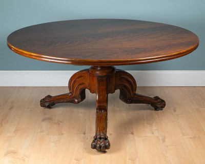 Lot 1295 - A 19th century and later mahogany breakfast table