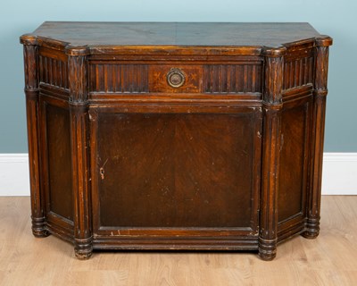 Lot 1218 - A Continental walnut side cabinet