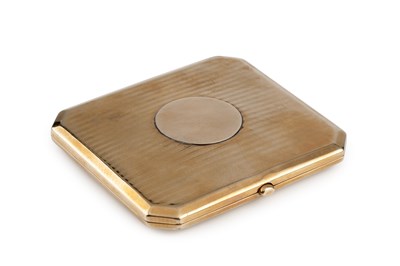 Lot 564 - A yellow precious metal cigarette case, with...