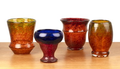 Lot 378 - Collection of attributed to Monart glassware...