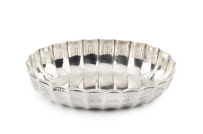 Lot 702 - A late Victorian silver oval dish, of fluted...