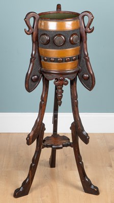 Lot 285 - A jardinière or champagne bucket in the manner of Carlo Bugatti