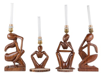 Lot 287 - A collection of four figural table lamps