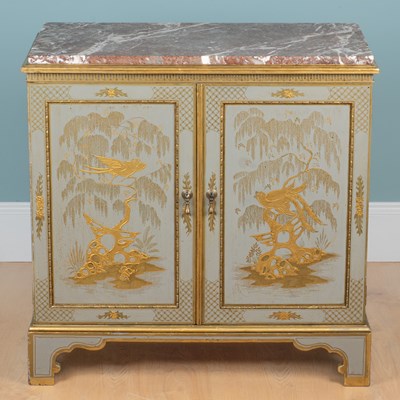 Lot 1367 - A Waring & Gillow marble-topped side cabinet