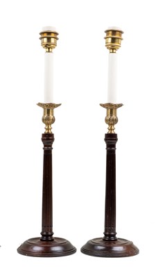 Lot 1279 - A pair of Georgian-style table lamps