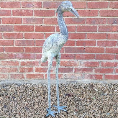 Lot 1411 - A bronze statue of a heron