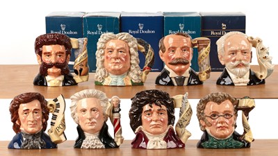 Lot 248 - Collection of eight Royal Doulton Toby or...
