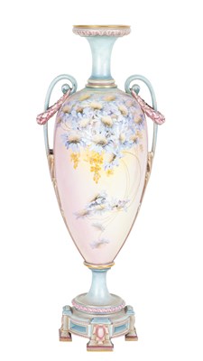 Lot 108 - A Royal Worcester two-handled vase