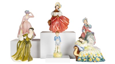 Lot 93 - A group of six Royal Doulton figurines