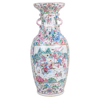 Lot 47 - A large 19th century Cantonese famille rose vase
