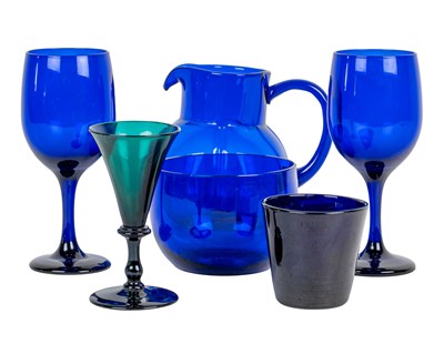 Lot 1161 - A group of Bristol blue and green glassware