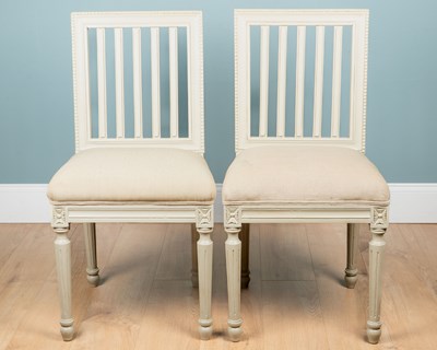 Lot 59 - A pair of 18th century-style French salon chairs