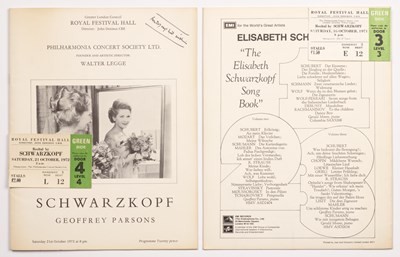 Lot 144 - A concert programme for a recital by Elisabeth...