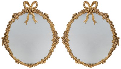 Lot 21 - A pair of Regency Hollywood wall mirrors