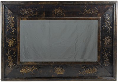 Lot 156 - An Arts & Crafts copper repoussé wall mirror
