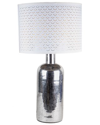 Lot 246 - A mirrored glass table lamp