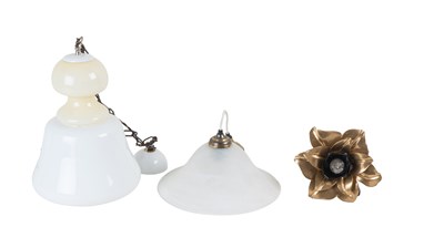 Lot 436 - A collection of three Mid-Century Italian pendant lamps