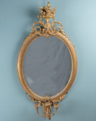 Lot 470 - A 19th century girandole mirror