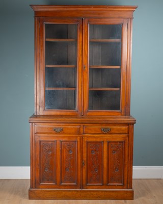 Lot 509 - A late Victorian walnut bookcase
