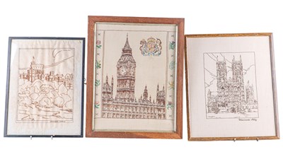 Lot 430 - A collection of approximately forty embroidered pictures