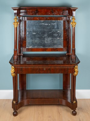 Lot 498 - An early 19th century French Empire mahogany hall cabinet