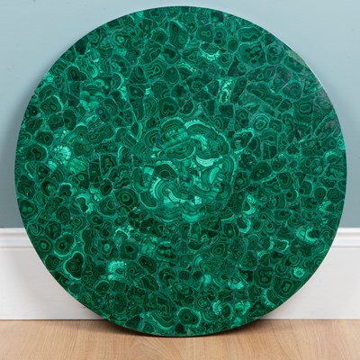 Lot 23 - A malachite-veneered circular tabletop