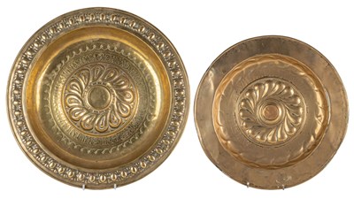 Lot 1234 - Two brass alms dishes