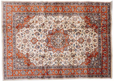 Lot 1034 - A hand-woven Persian Kashmar carpet