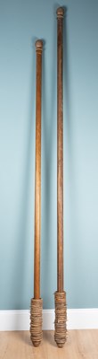Lot 1114 - Two pine curtain rails