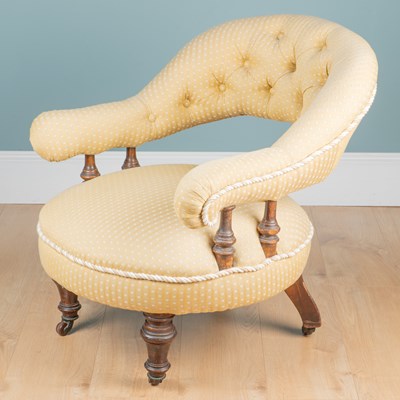 Lot 349 - A 19th century mahogany horseshoe-backed chair