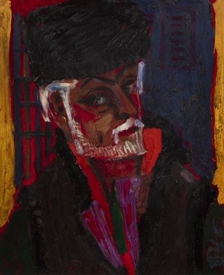 Lot 314 - Sven Berlin (1911-1999) Self Portrait in Fur...
