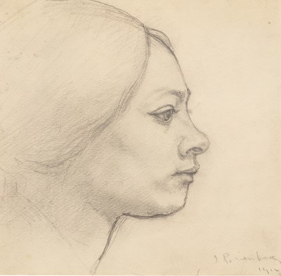 Lot 357 - Isaac Rosenberg (1890-1918) Head of a Woman in...
