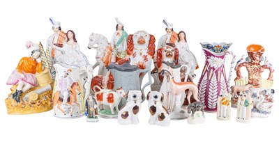 Lot 1267 - A collection of 19th century and later ceramics
