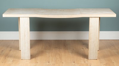 Lot 292 - A Contemporary bleached oak console table