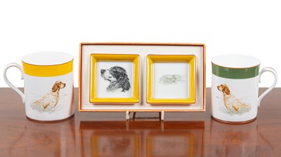 Lot 320 - A collection of Hermes Setter Anglaise porcelain