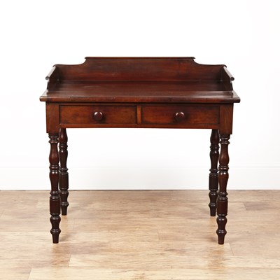 Lot 61 - Mahogany side table  19th Century, with two...